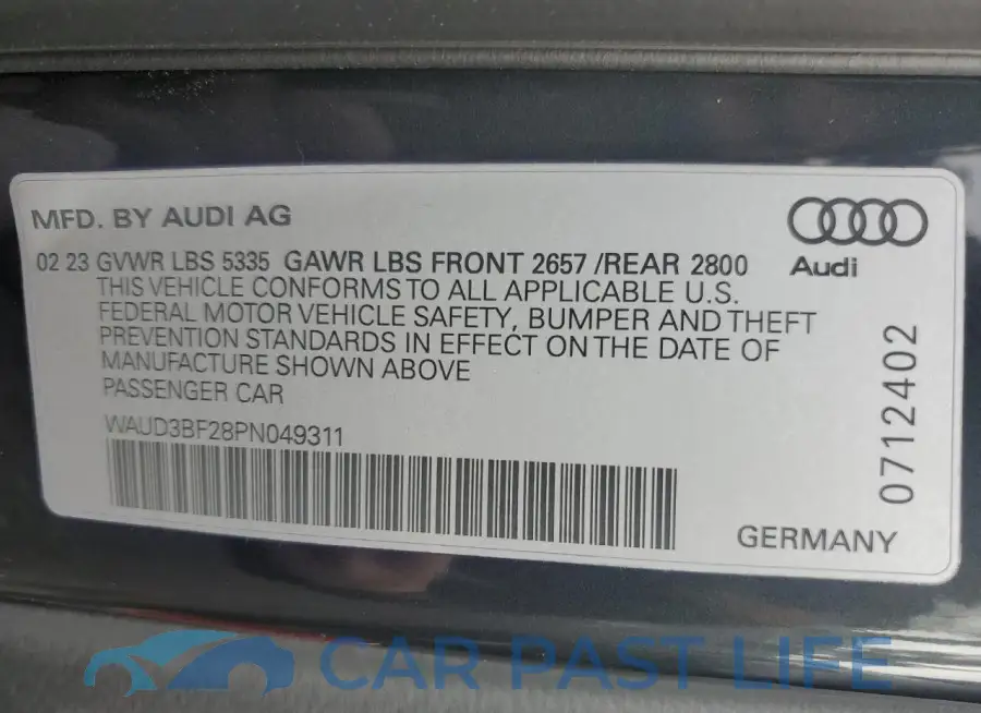 WAUD3BF28PN049311# 12