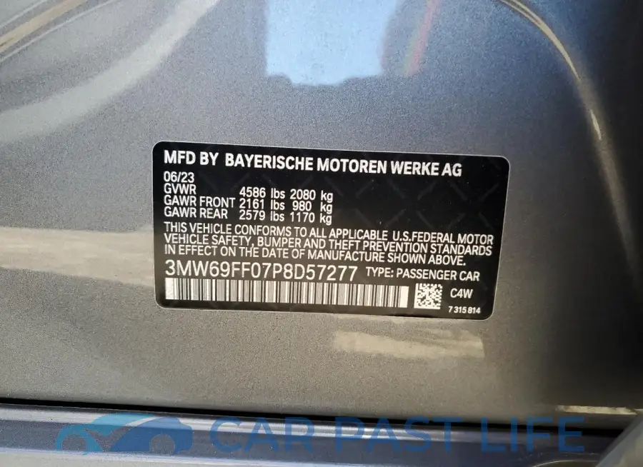 3MW69FF07P8D57277# 12