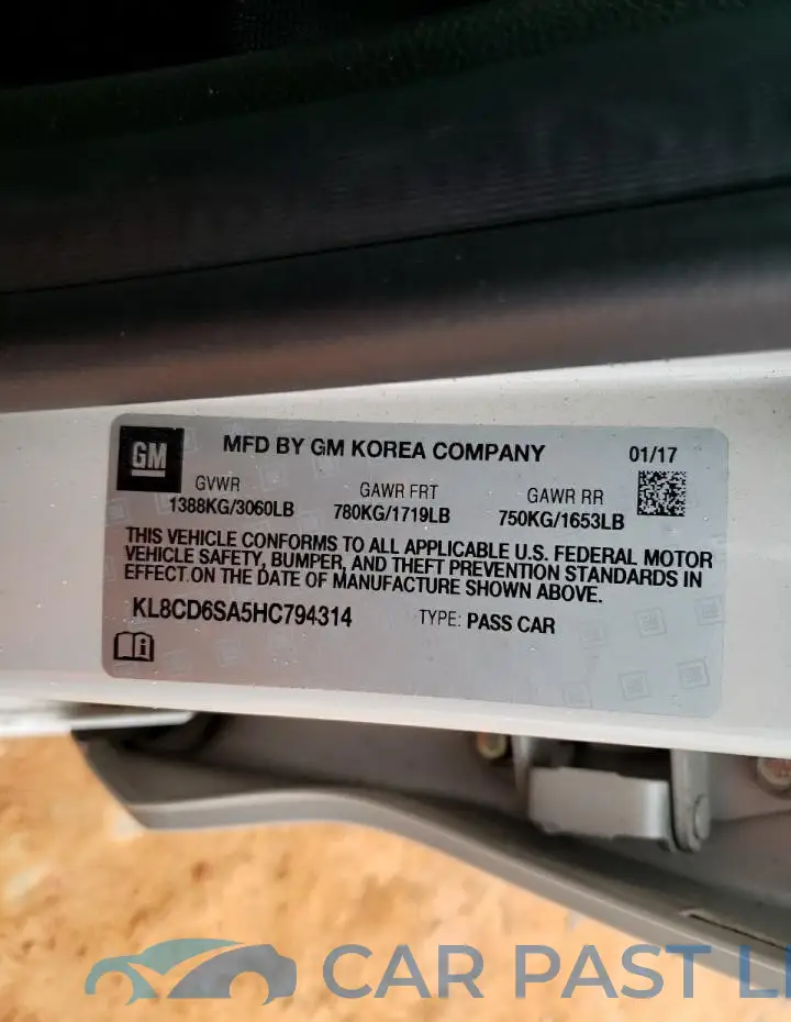 KL8CD6SA5HC794314# 13