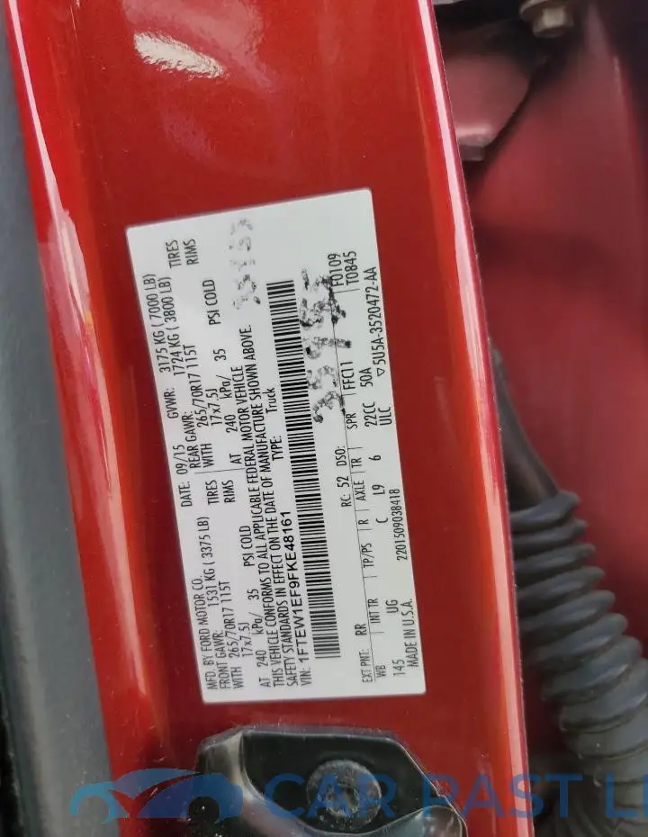 1FTEW1EF9FKE48161# 12