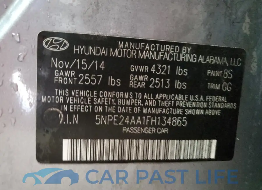 5NPE24AA1FH134865# 12