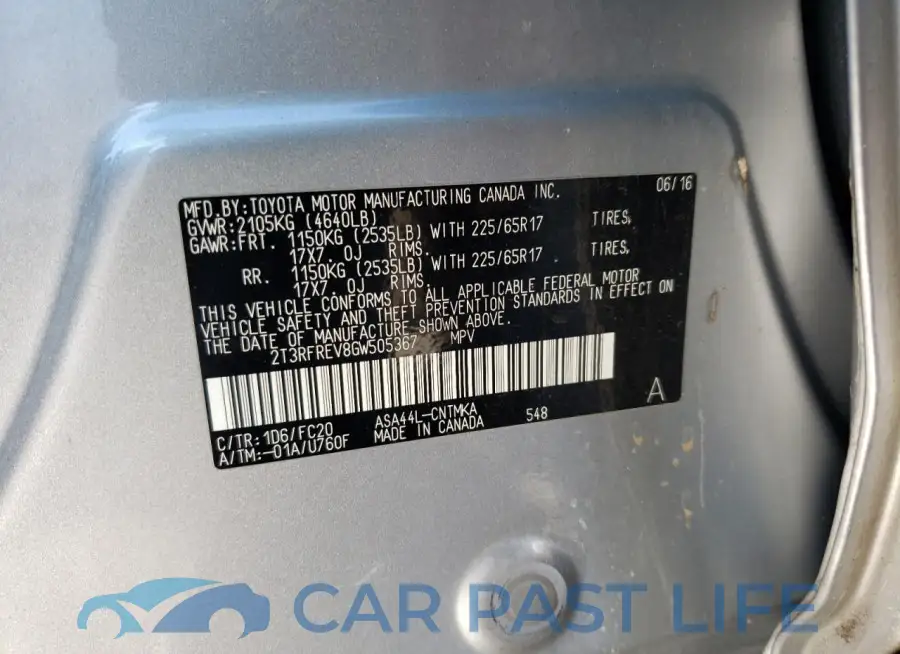 2T3RFREV8GW505367# 12