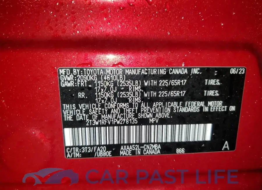 2T3W1RFV1PW278135# 13