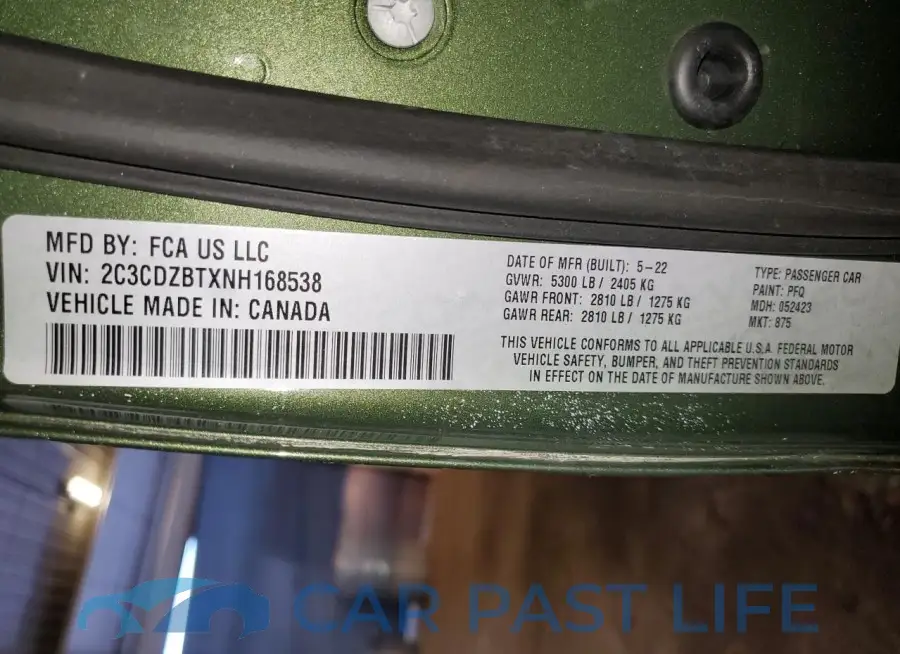 2C3CDZBTXNH168538# 12