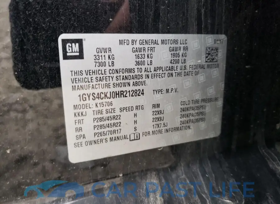 1GYS4CKJ0HR212824# 13