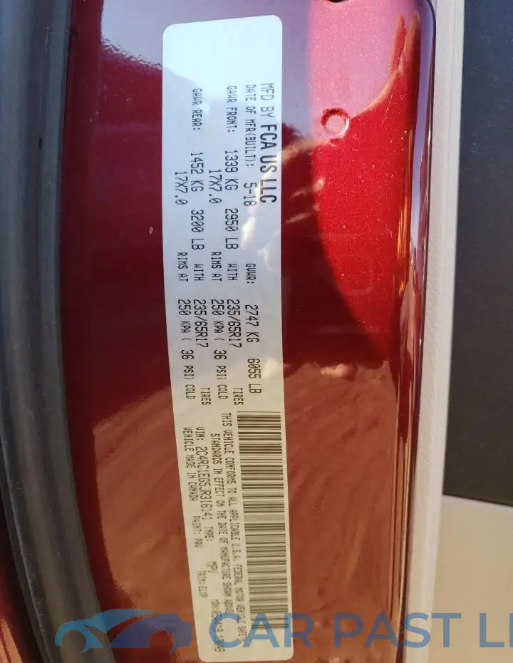 2C4RC1EG5JR316141# 12