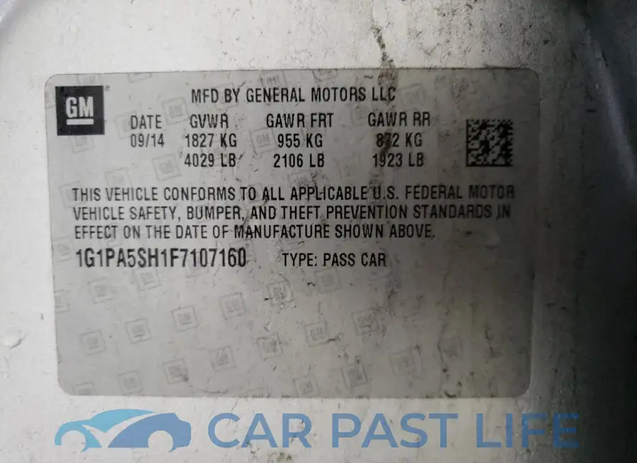 1G1PA5SH1F7107160# 12