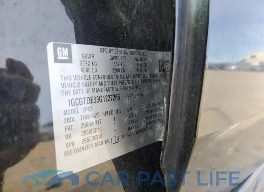 1GCGTDE33G1227266# 12