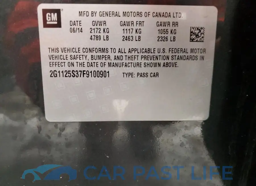 2G1125S37F9100901# 12