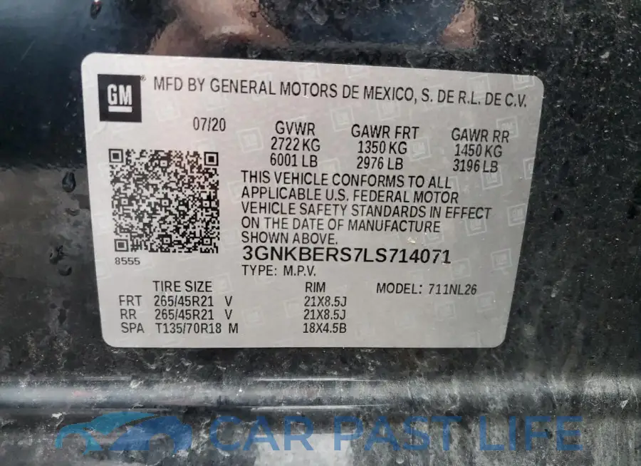 3GNKBERS7LS714071# 12