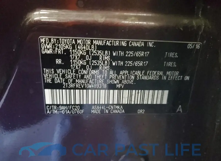 2T3RFREV1GW489318# 12