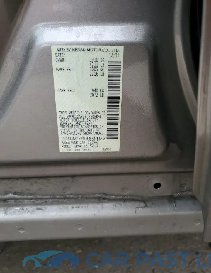 1N4AL3AP2FN380405# 12