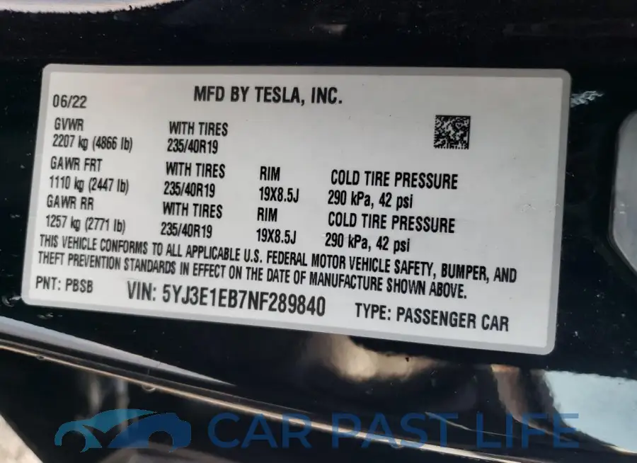 5YJ3E1EB7NF289840# 12