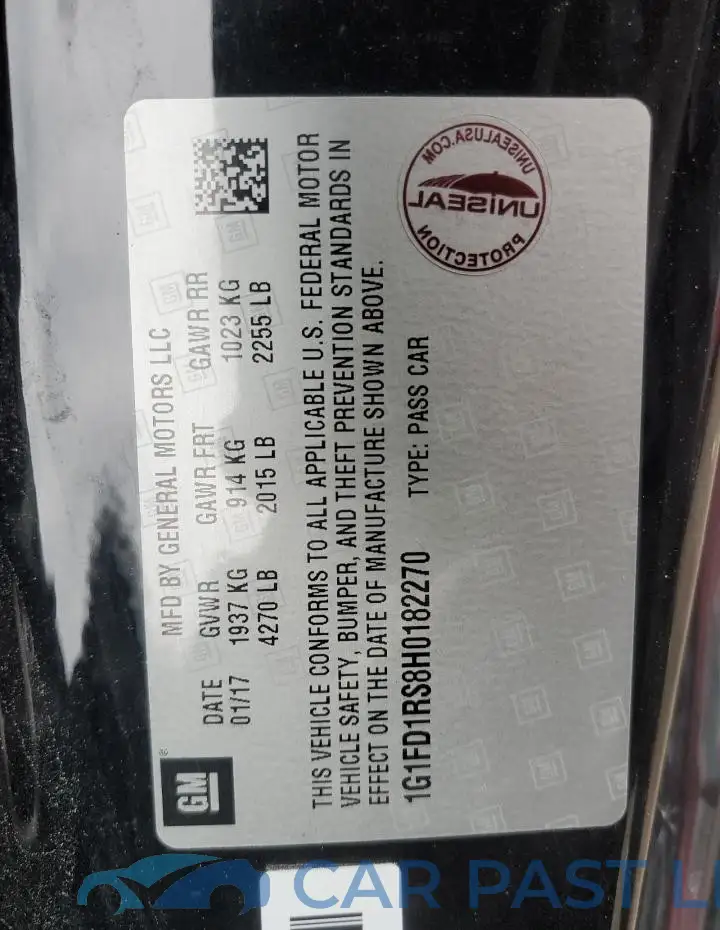 1G1FD1RS8H0182270# 12