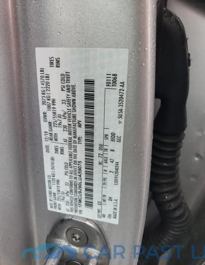 1FMCU9J90LUA59075# 12