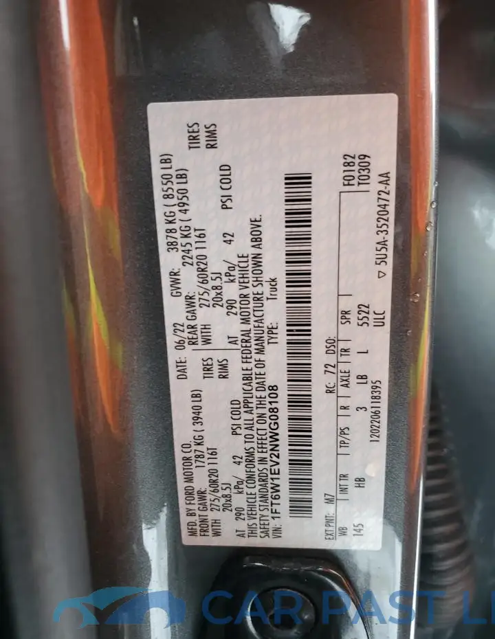 1FT6W1EV2NWG08108# 12