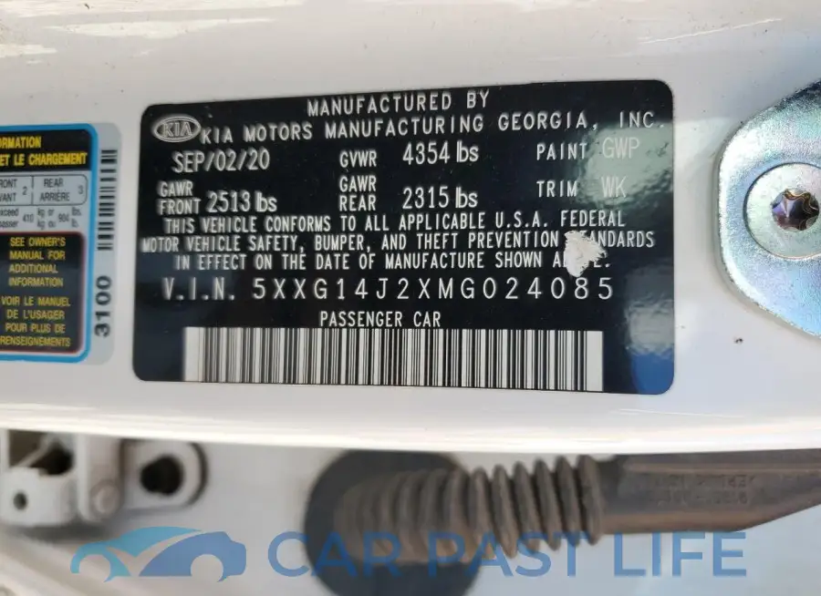 5XXG14J2XMG024085# 12