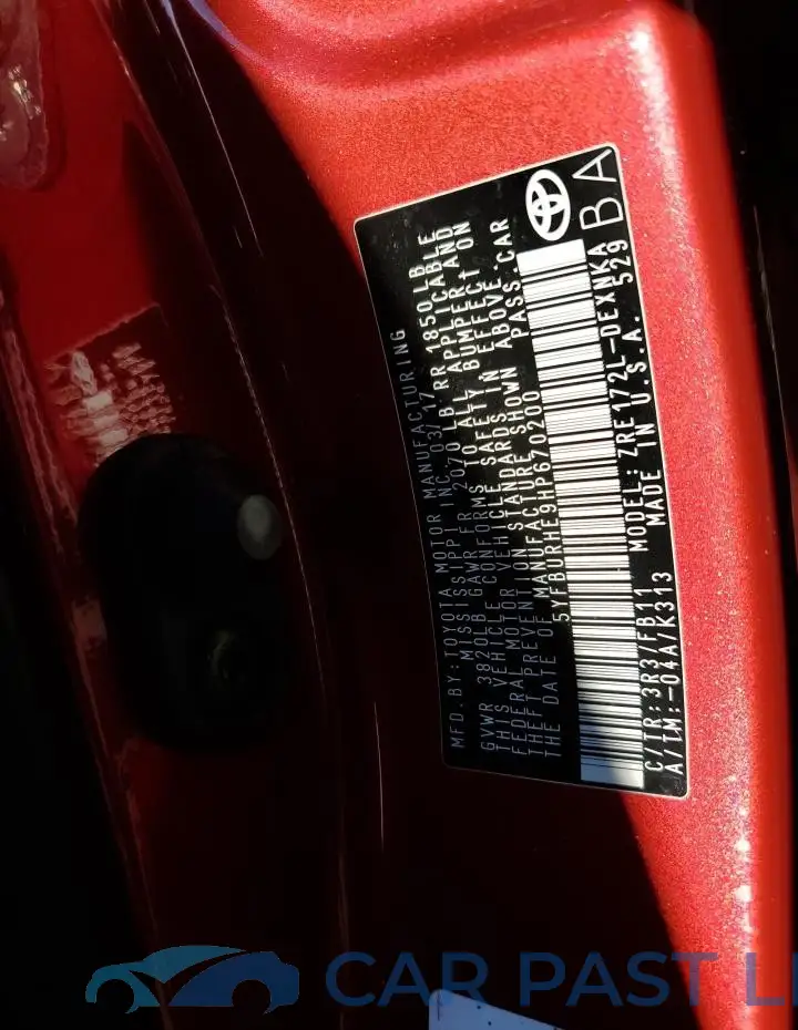 5YFBURHE9HP670200# 12