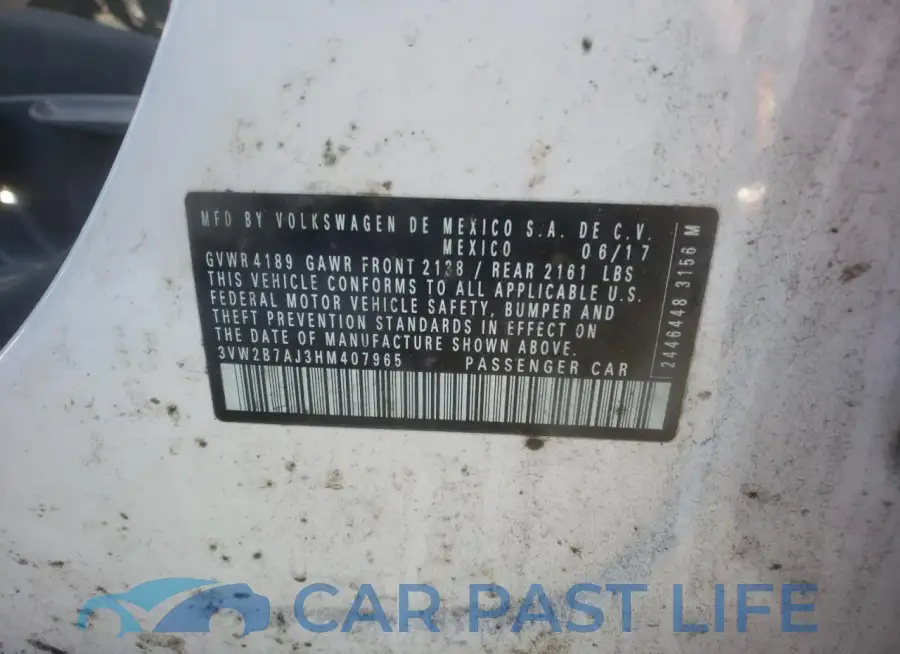 3VW2B7AJ3HM407965# 12