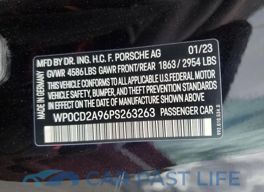WP0CD2A96PS263263# 13