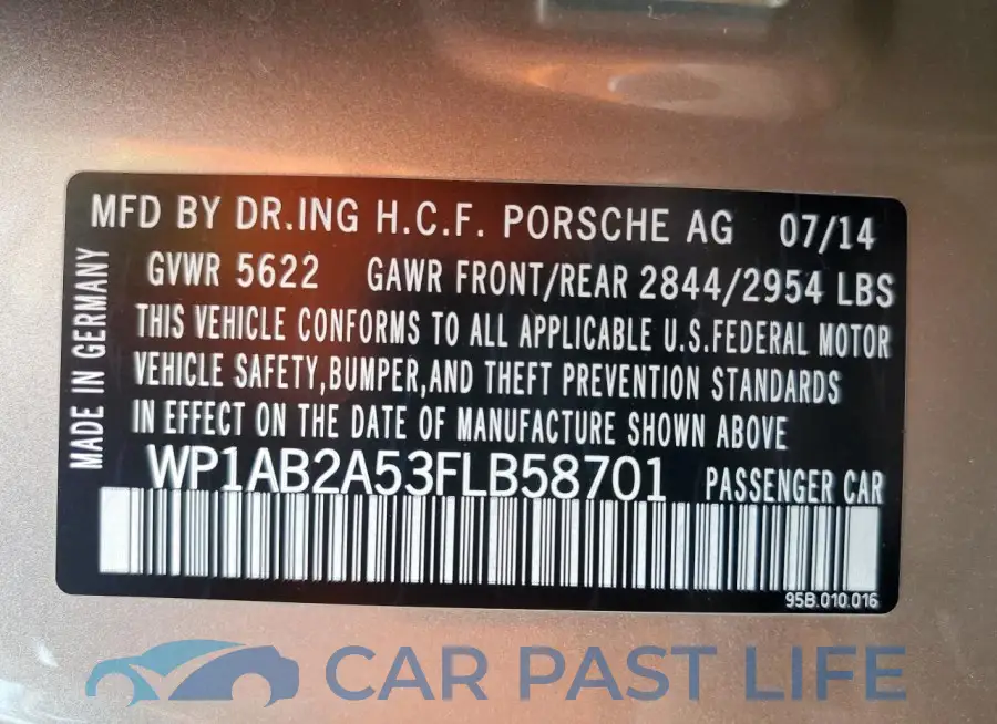 WP1AB2A53FLB58701# 13