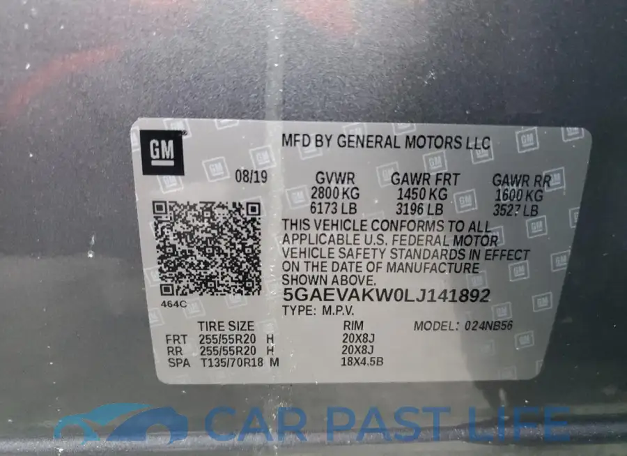 5GAEVAKW0LJ141892# 13