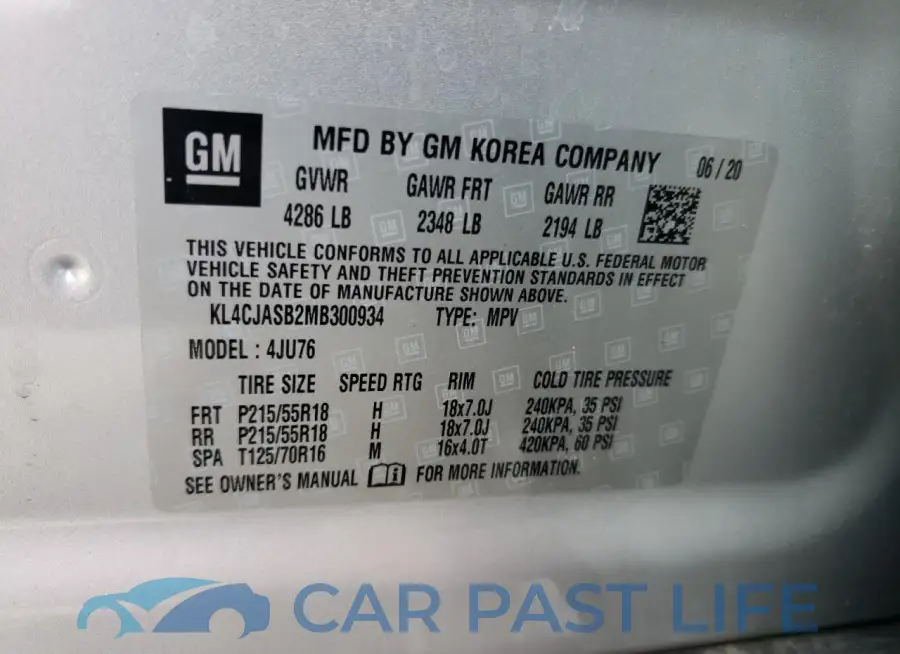 KL4CJASB2MB300934# 13