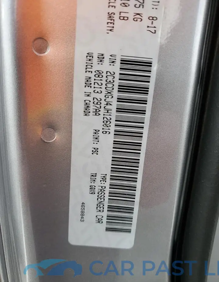 2C3CDXGJ4JH126016# 12
