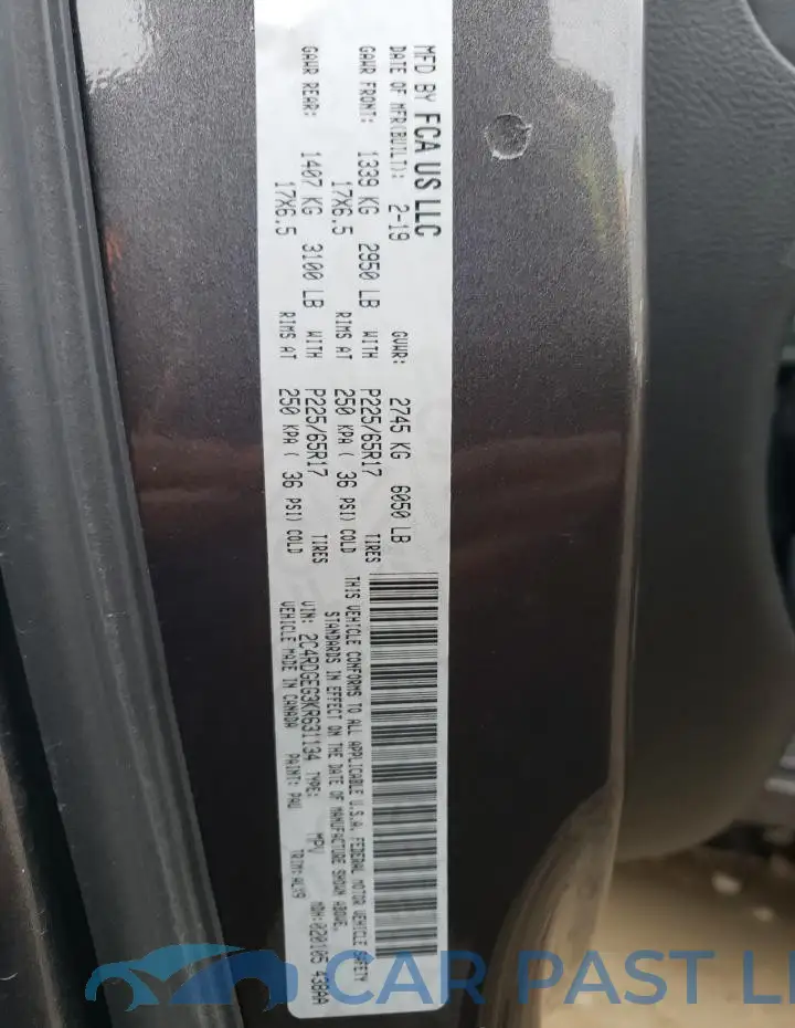 2C4RDGEG3KR631134# 12