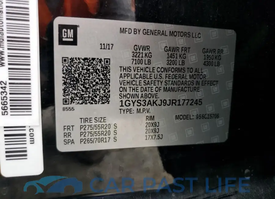 1GYS3AKJ9JR177245# 13