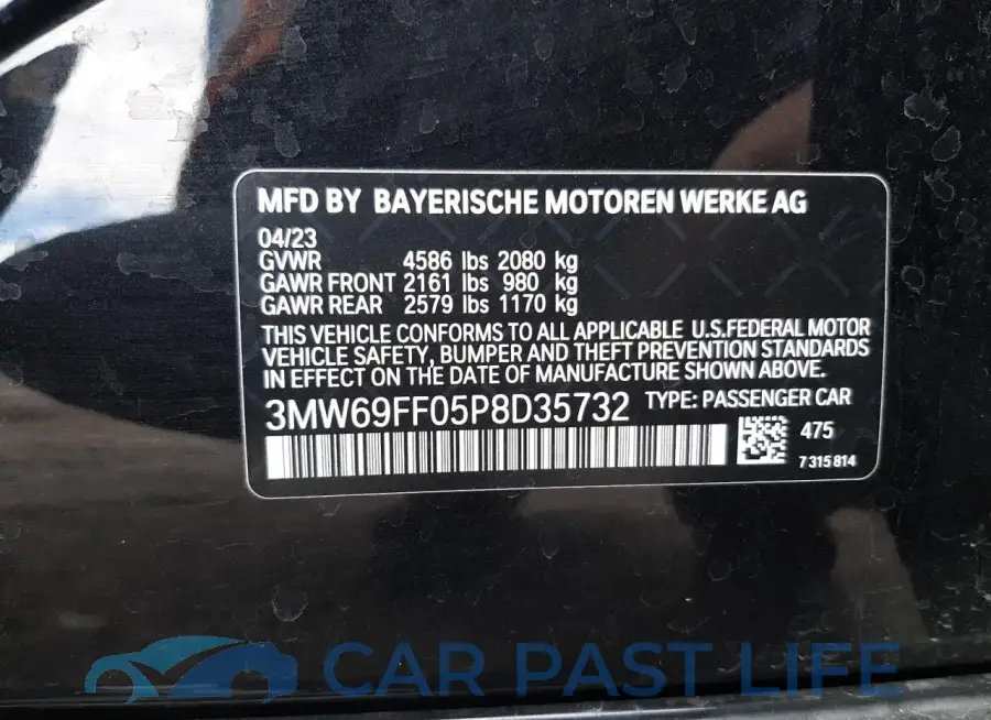 3MW69FF05P8D35732# 12