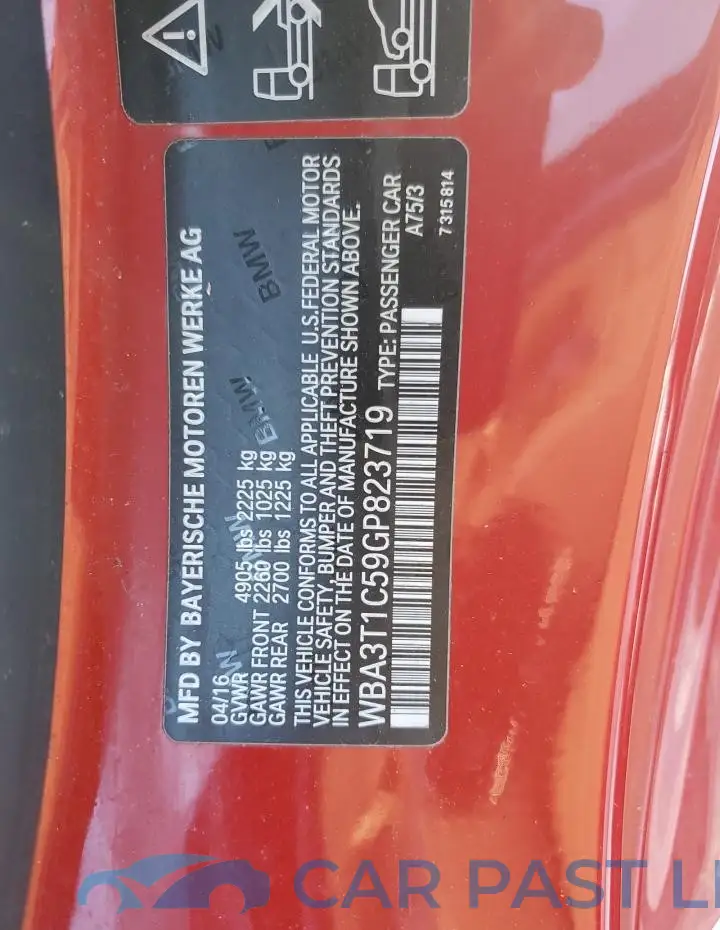 WBA3T1C59GP823719# 12