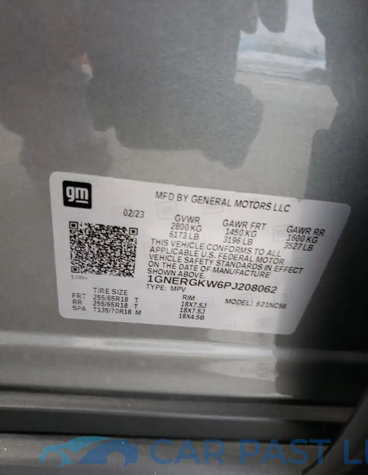 1GNERGKW6PJ208062# 12
