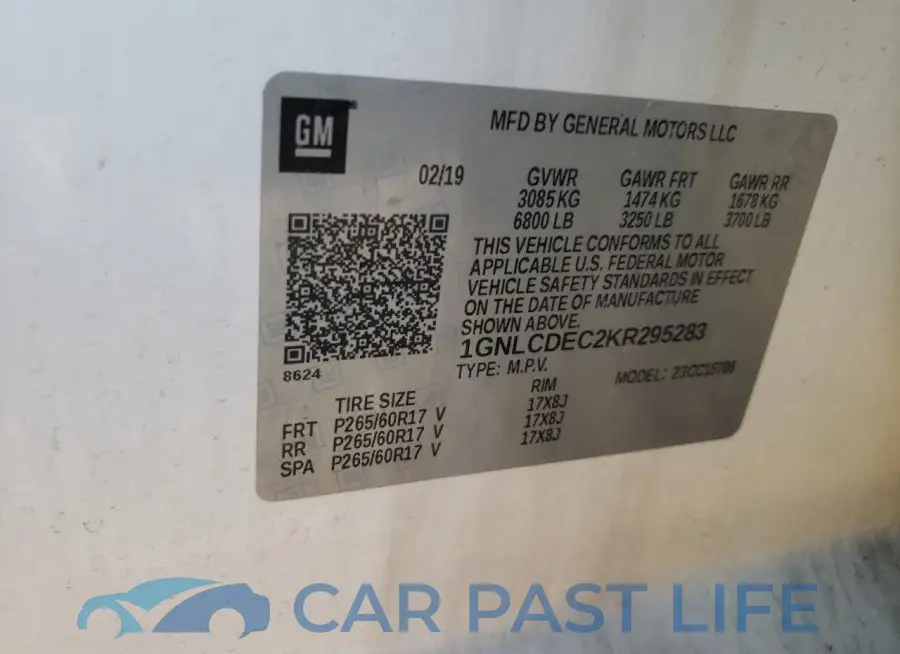 1GNLCDEC2KR295283# 12