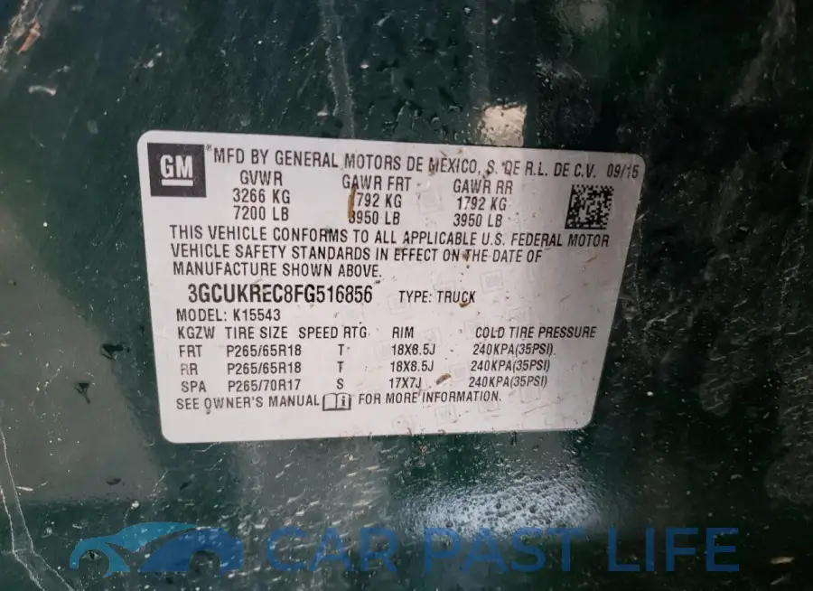 3GCUKREC8FG516856# 13