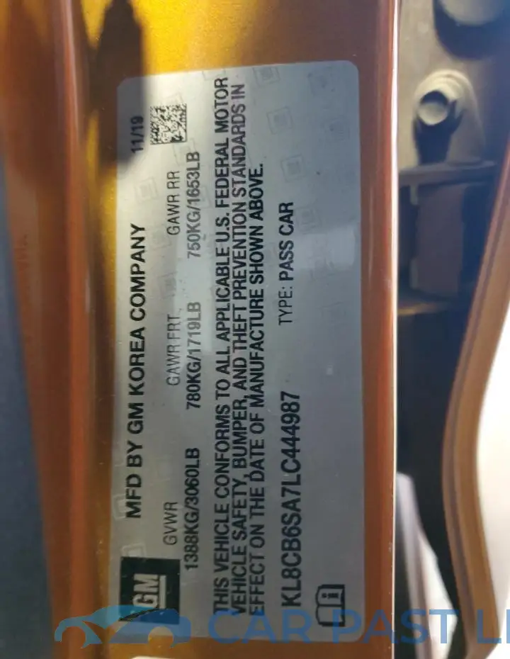 KL8CB6SA7LC444987# 12