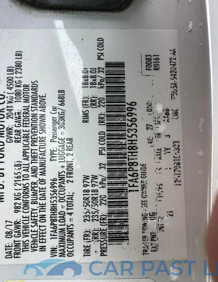 1FA6P8TH8H5356996# 10