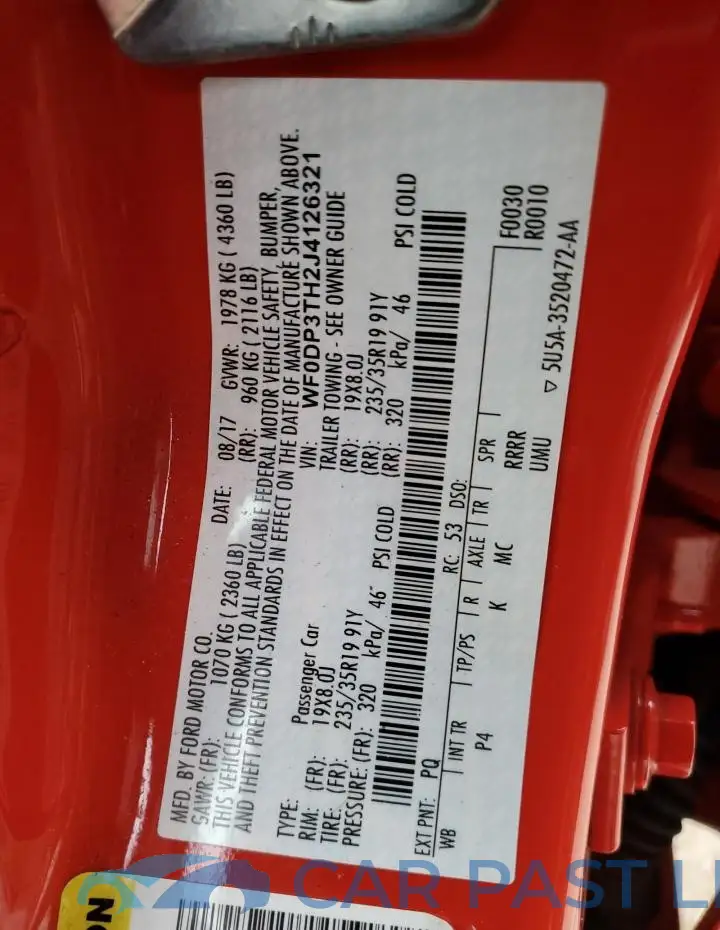 WF0DP3TH2J4126321# 12