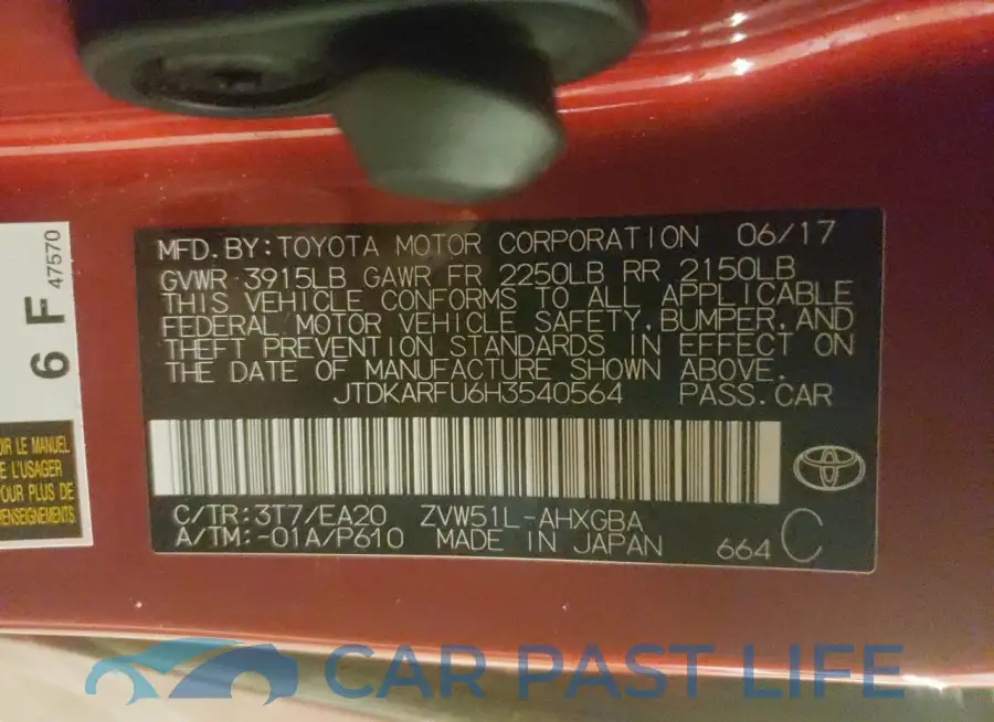 JTDKARFU6H3540564# 12