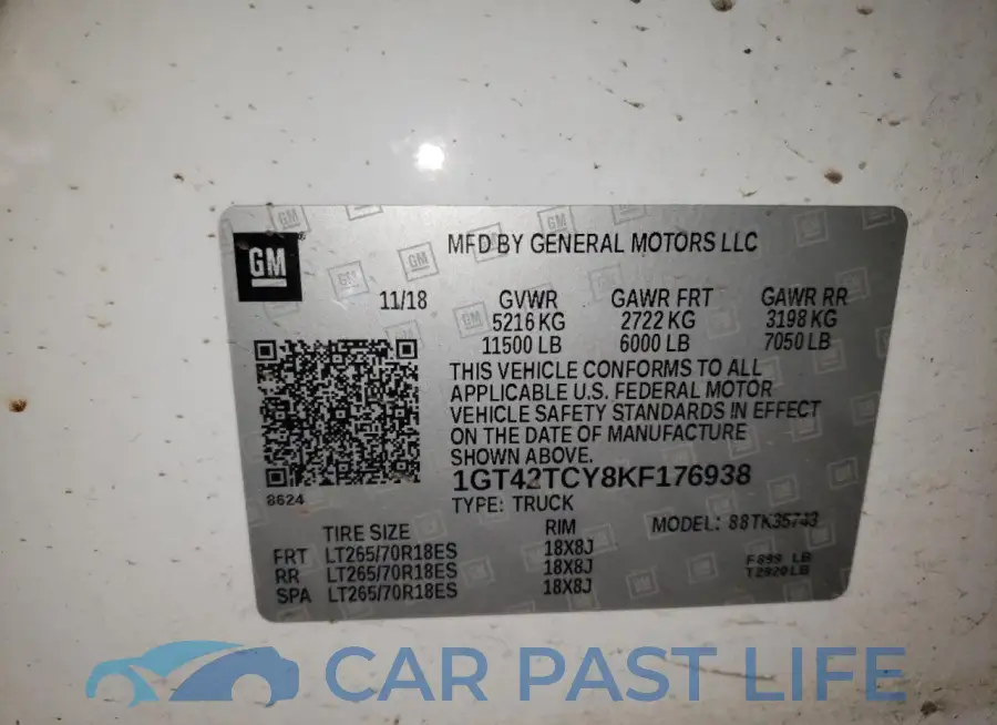 1GT42TCY8KF176938# 12