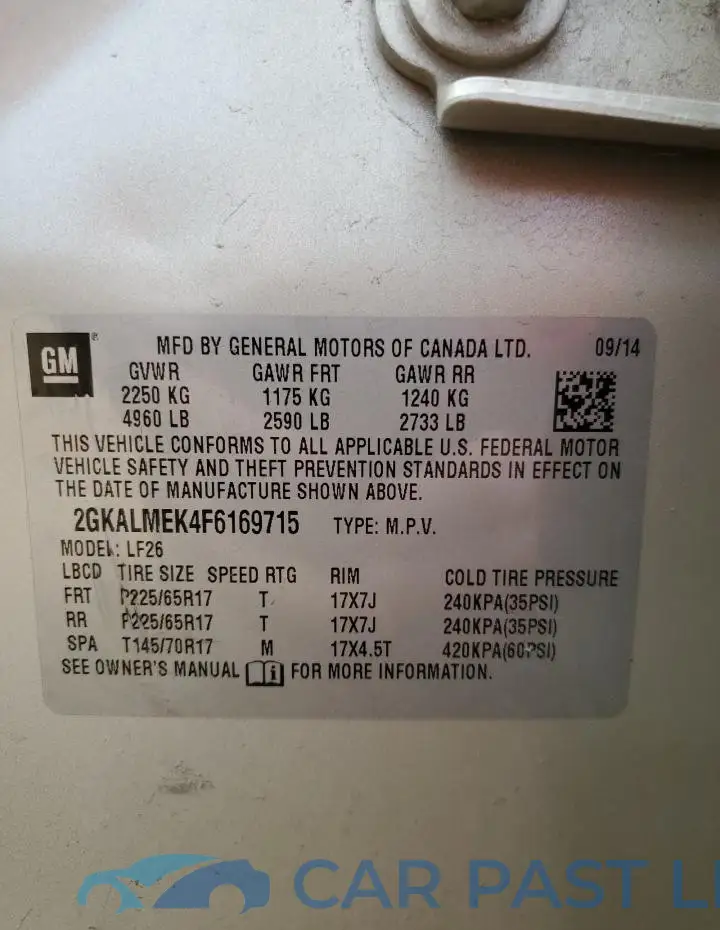 2GKALMEK4F6169715# 13
