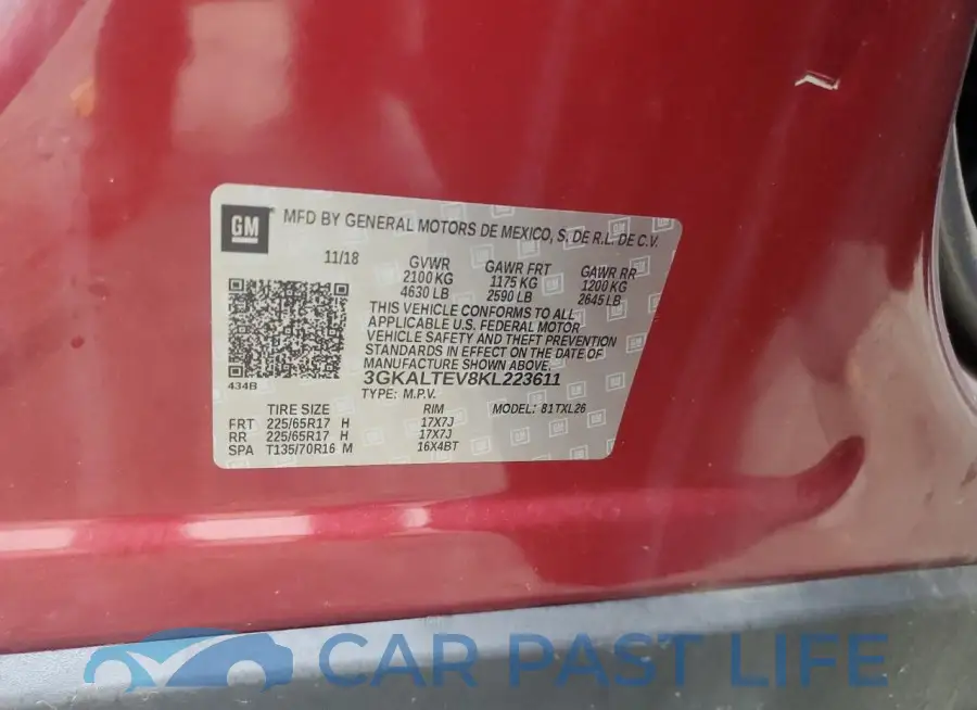 3GKALTEV8KL223611# 12