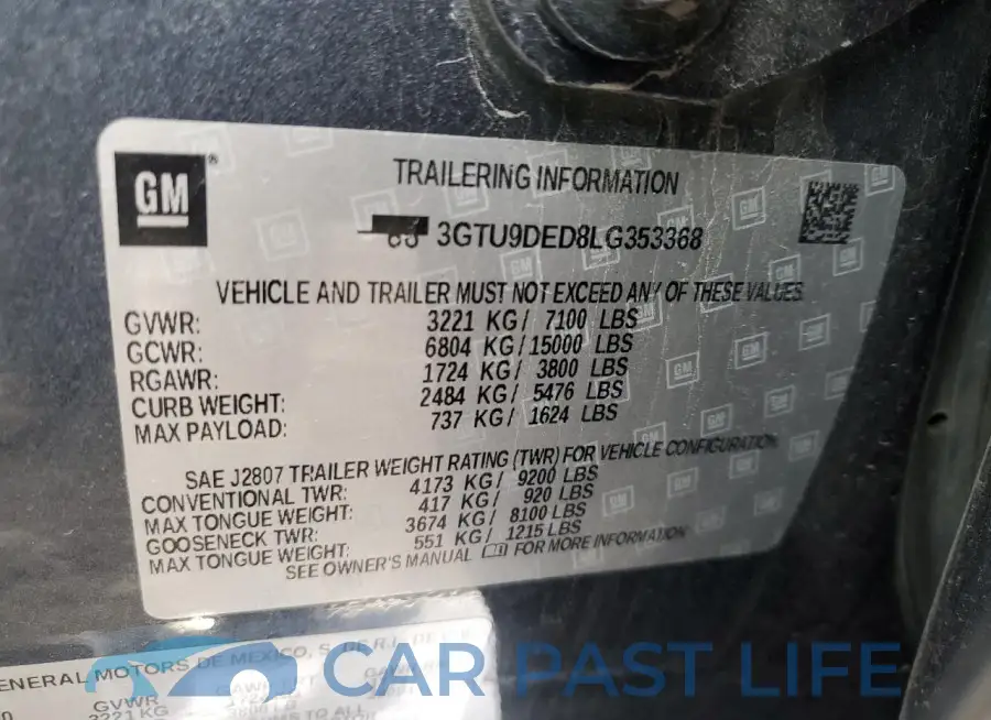 3GTU9DED8LG353368# 13