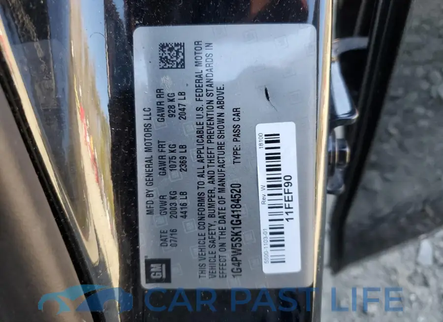 1G4PW5SK1G4184520# 12