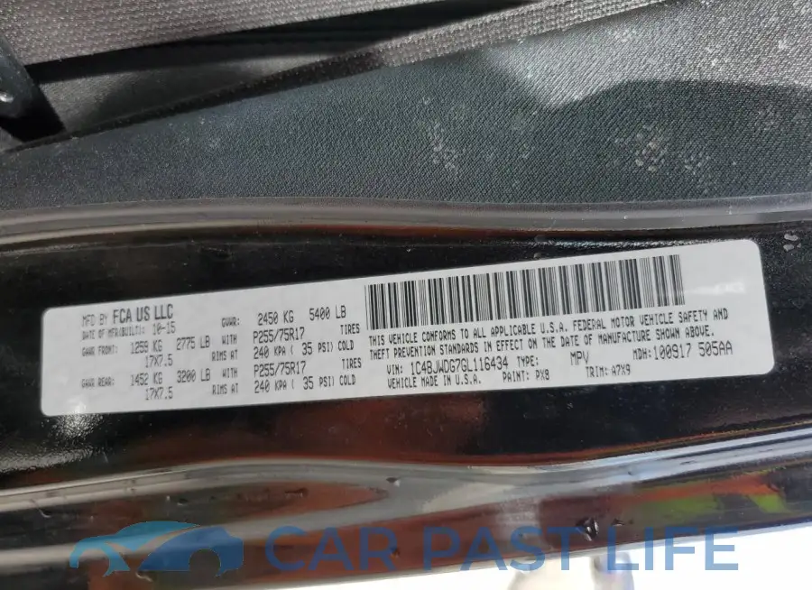 1C4BJWDG7GL116434# 12