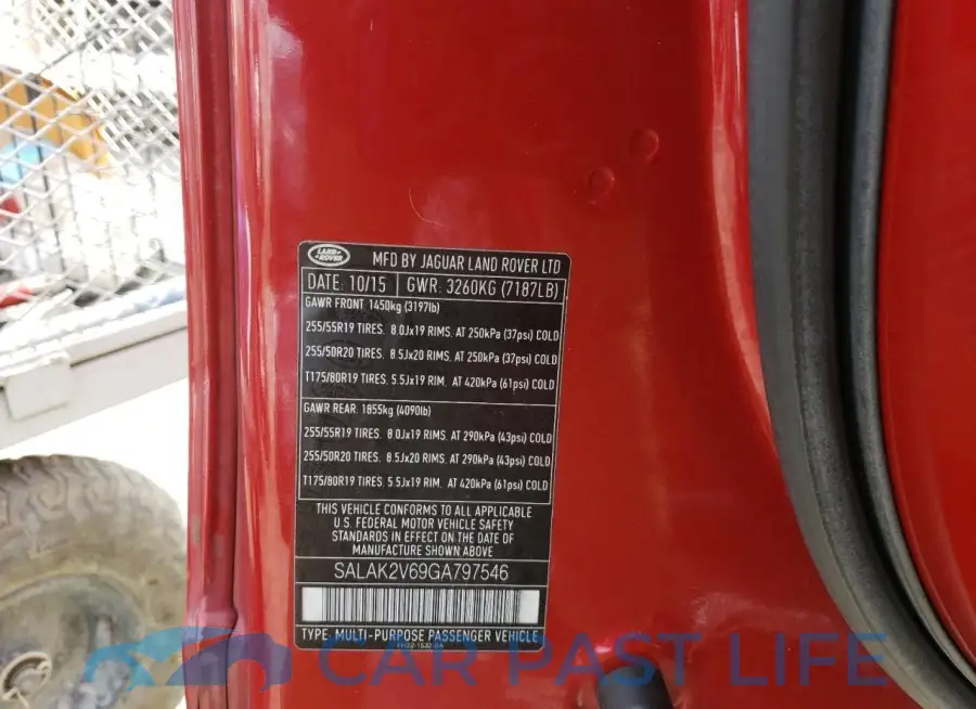 SALAK2V69GA797546# 12