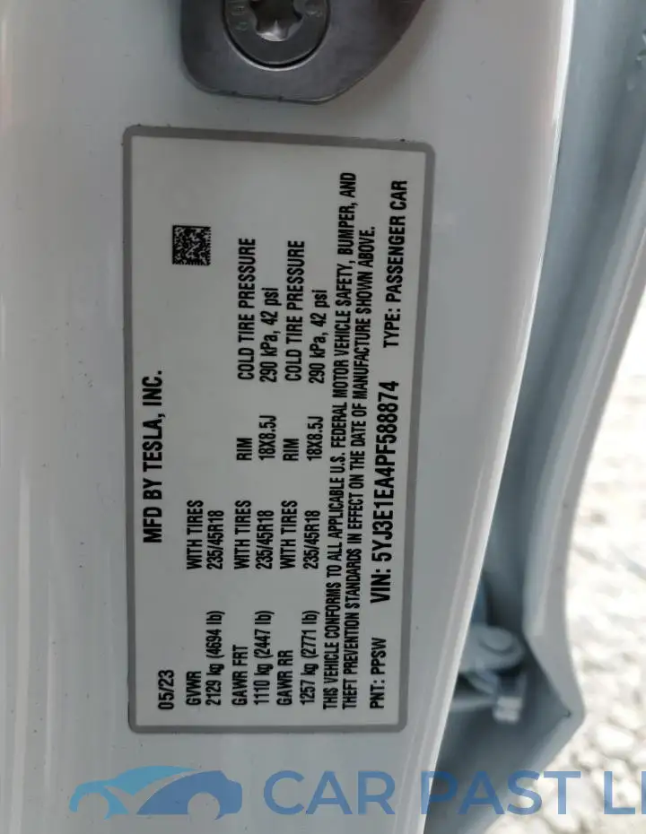 5YJ3E1EA4PF588874# 13