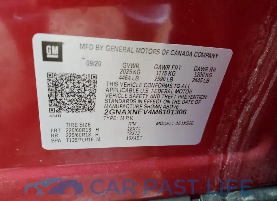2GNAXNEV4M6101306# 12