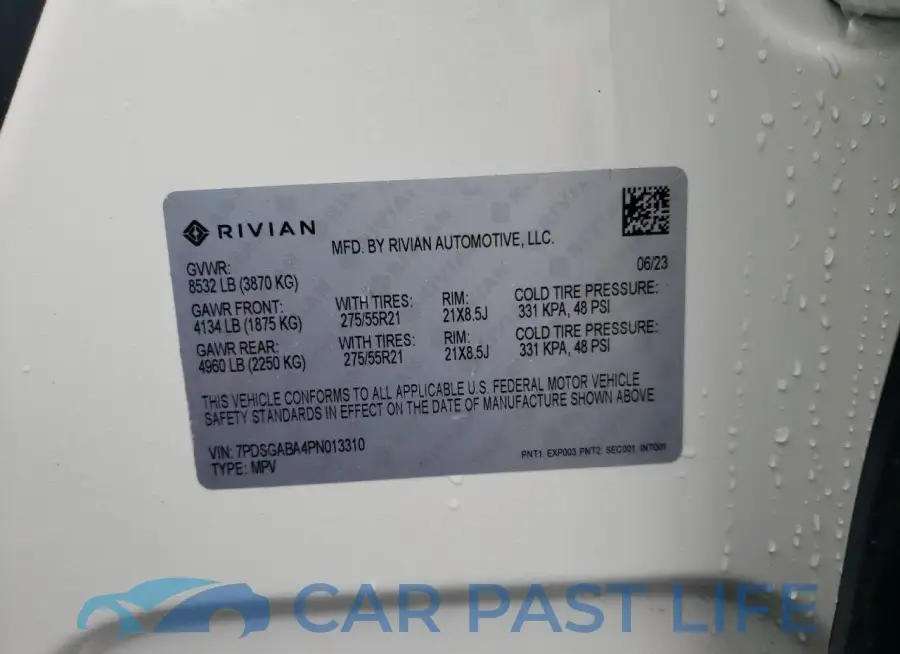 7PDSGABA4PN013310# 12