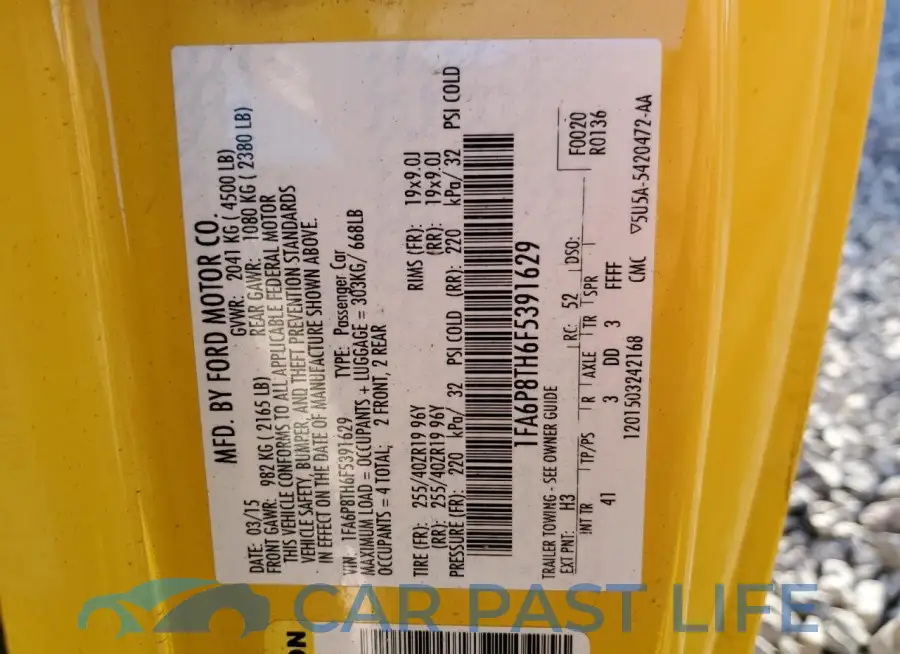 1FA6P8TH6F5391629# 13